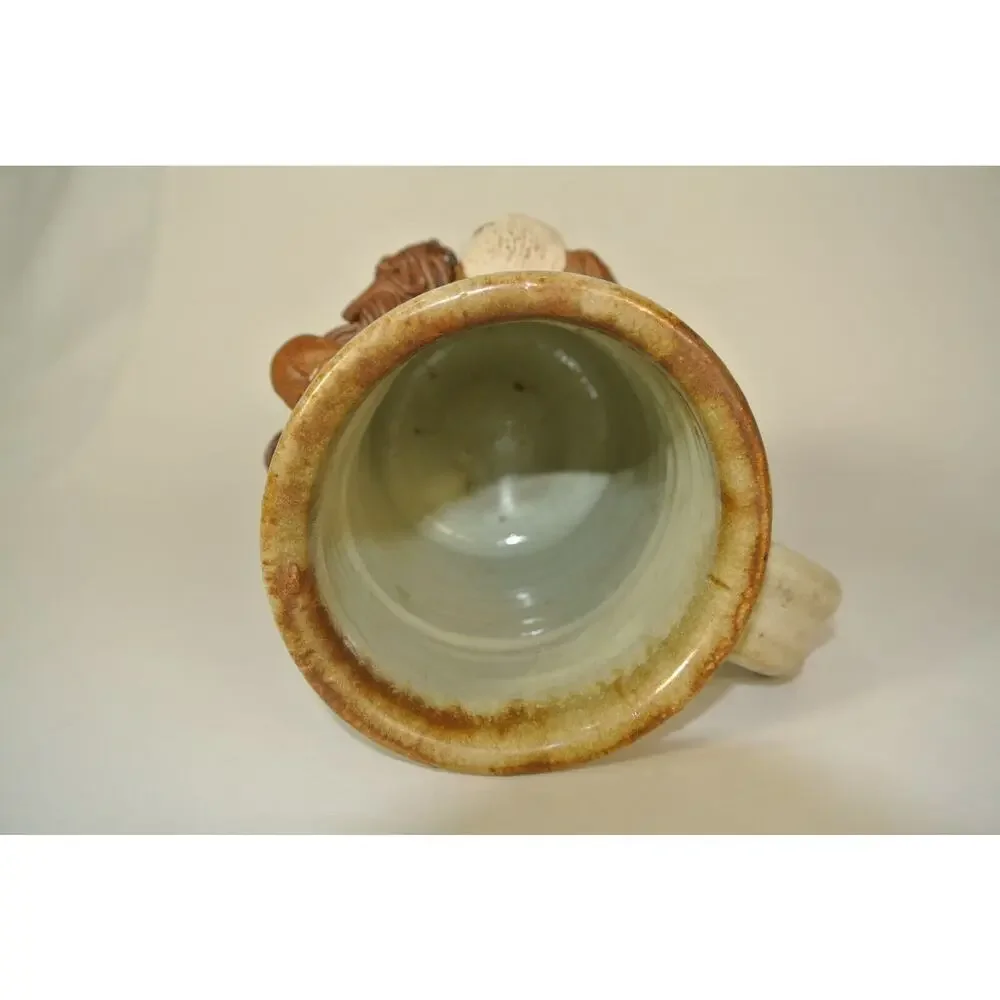 Vintage Stoneware‎ Face Mug 3D Mustache Beer Mug Cup Novelty Collectible